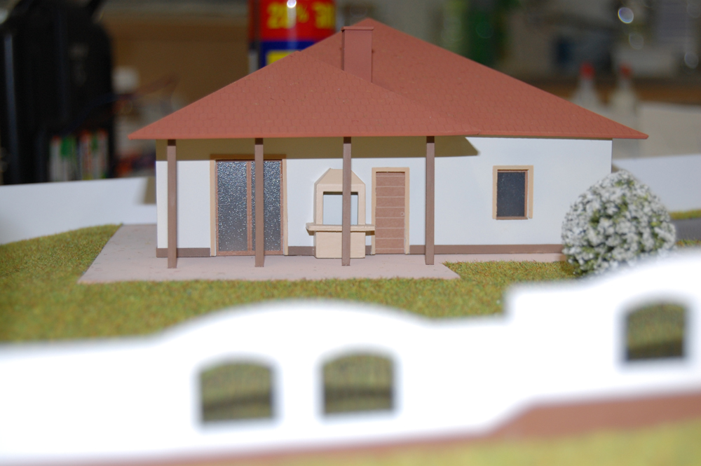 Családi villa 1:100 makett